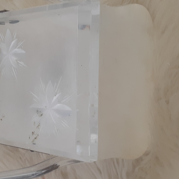 Copy SHOW VIDEO ONLY Vtg Pearlized Lucite Handbag lotus Carved CLEAR Boxy purse - Picture 4 of 10